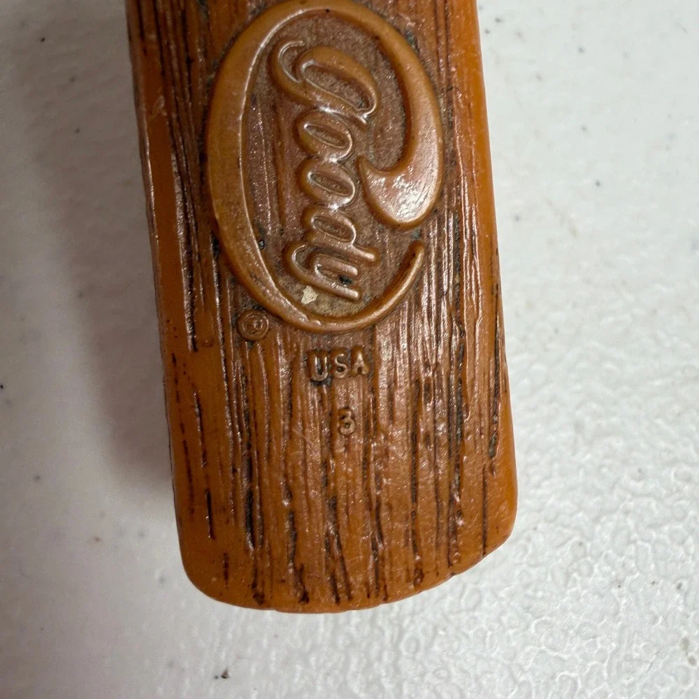 Vintage GOODY USA Faux Wood Grain Vented Styling Hair Brush Ball Tipped 6